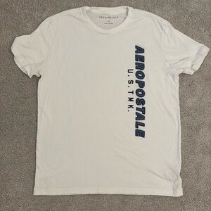 Men’s White Aeropostale Short-sleeve Shirt Size Medium